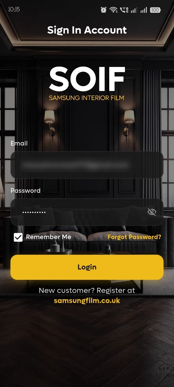 SOIF app: Trade sign-in